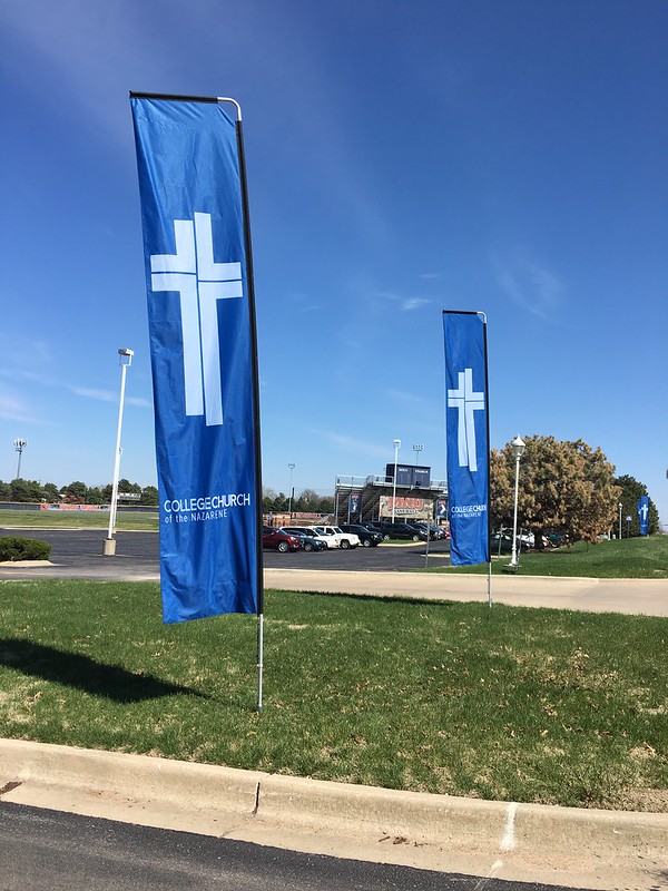 freestanding flags